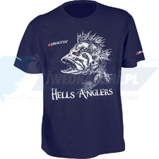 DRAGON T-shirt DRAGON HELLS ANGLERS OKOŃ XXL granatowy