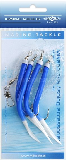 MIKADO ZESTAW MORSKI - GUMMI MAKK RIG - hak 4x2/0 (BLUE)