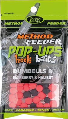 LORPIO DUMBELLS pływający Raspberry & Halibut 8x10mm 15g  - Przyneta Method Feeder POP-UPS