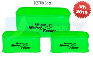 MIKADO POJEMNIK TORBA METHOD FEEDER SET 1 SZT (35x26x15cm) + 2 SZT (16x22x14cm)